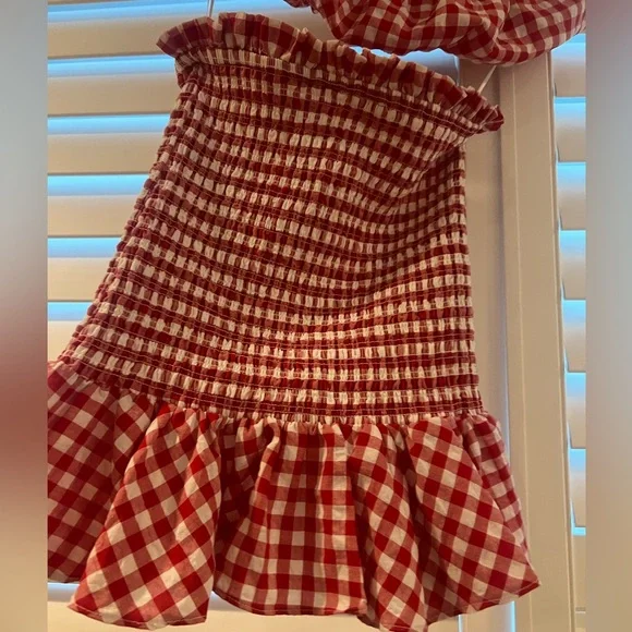 Mable by Anthropologie Gingham Plaid Skirt & Top Set, NWT - Picture 4 of 9